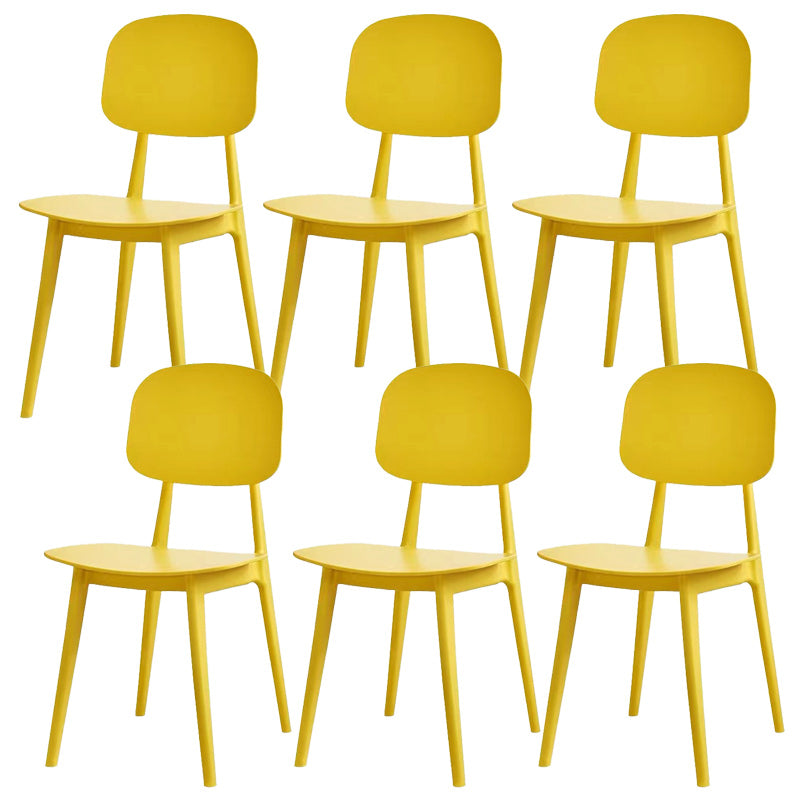 Modern Plastic Side Chair Open Back Dining Side Chair for Dining Room