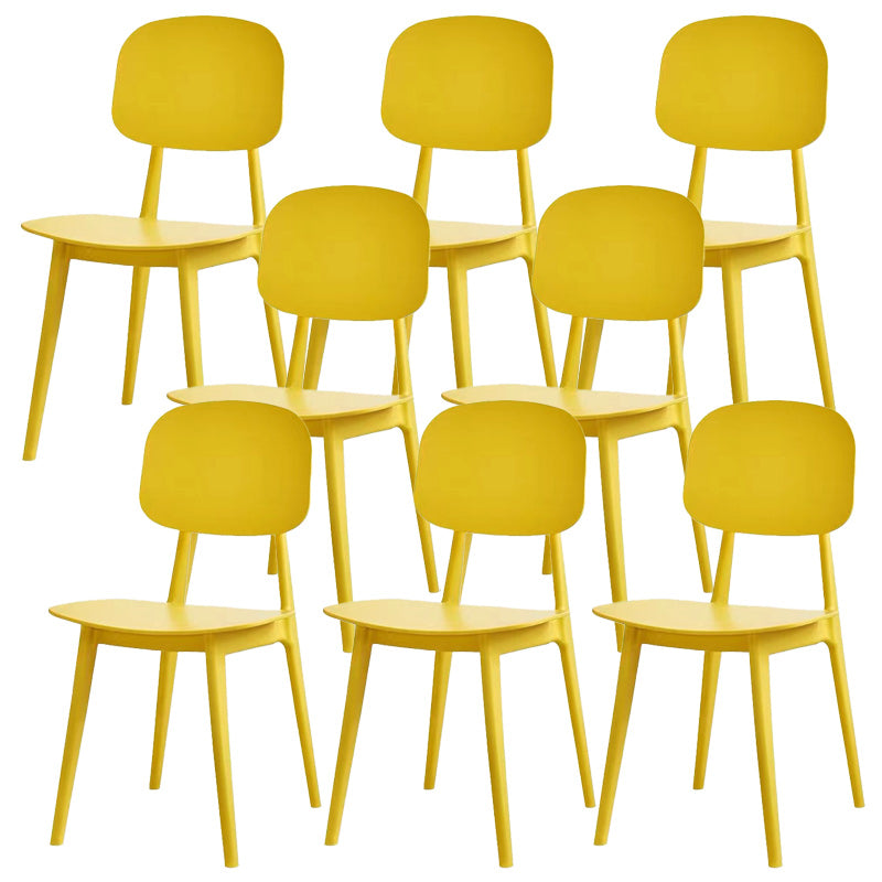 Modern Plastic Side Chair Open Back Dining Side Chair for Dining Room