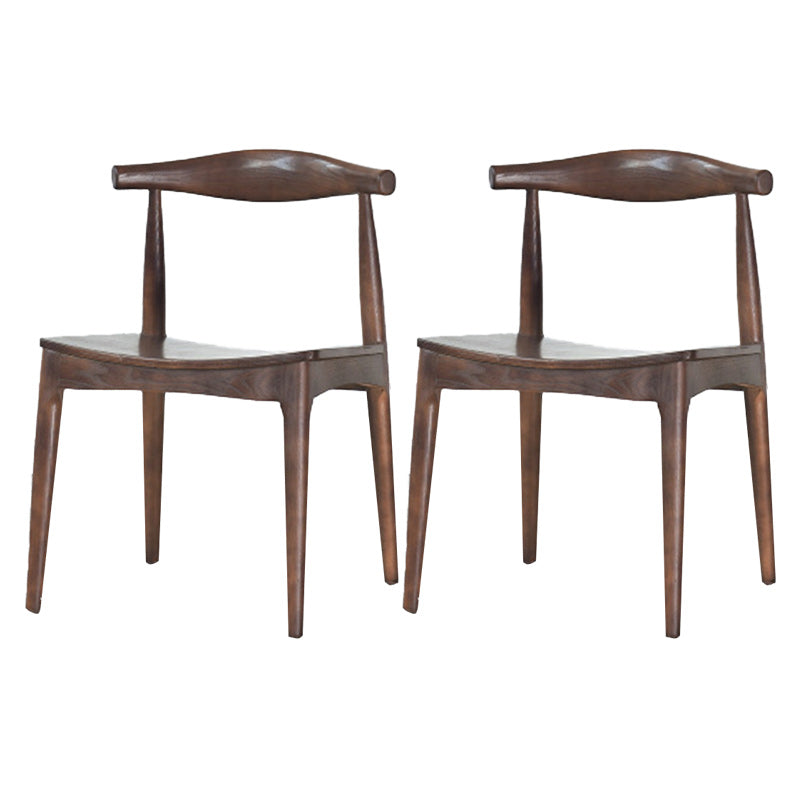 Solid Wood Open Back Side Chair Industrial Dining Side Chair