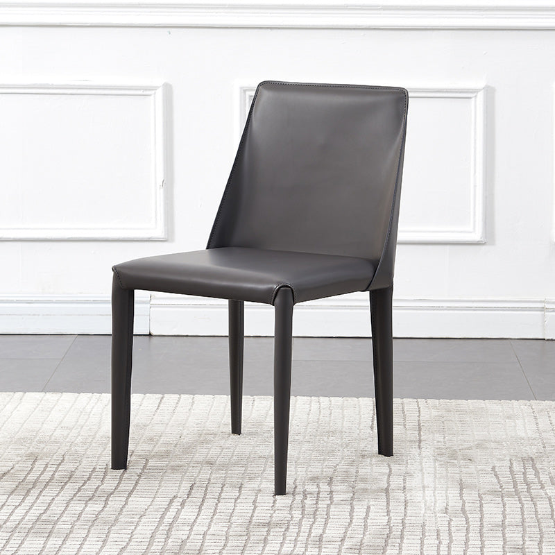 Parsons Leather Dining Chair Upholstered Side Chair for Home