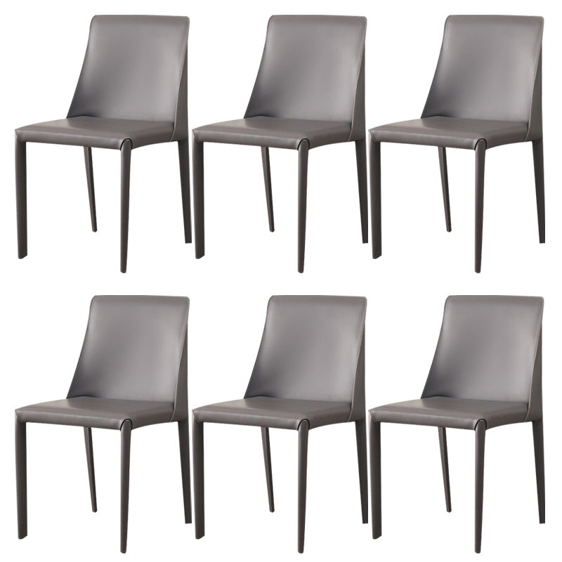 Upholstered Side Chair Leather Armless Dining Chair for Dining Room