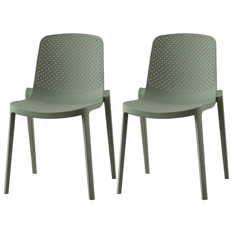 Modern Plastic Chair Parsons Chair in Matte Finish for Kitchen