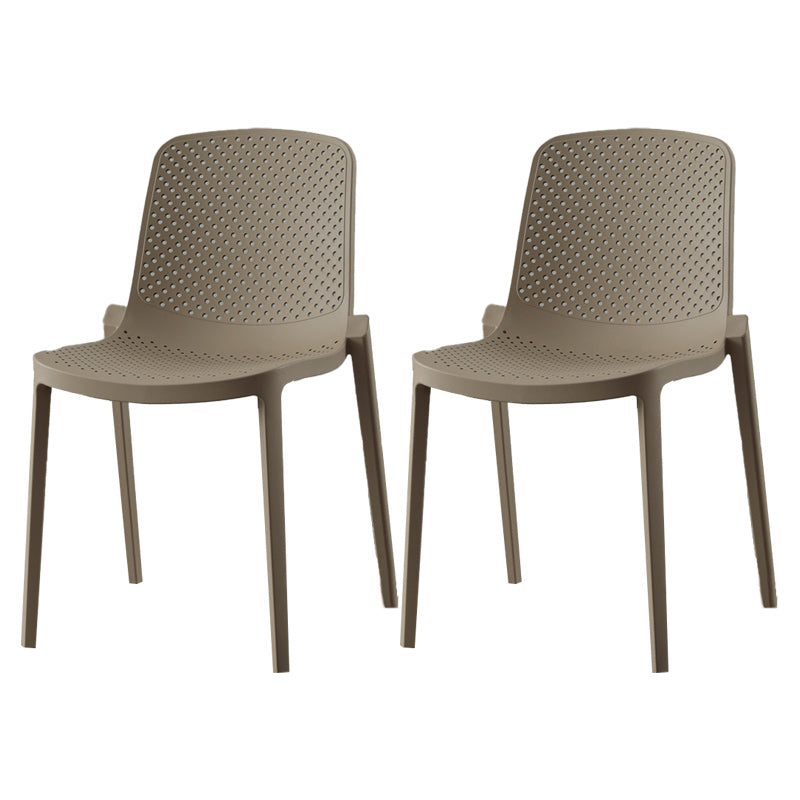 Modern Plastic Chair Parsons Chair in Matte Finish for Kitchen