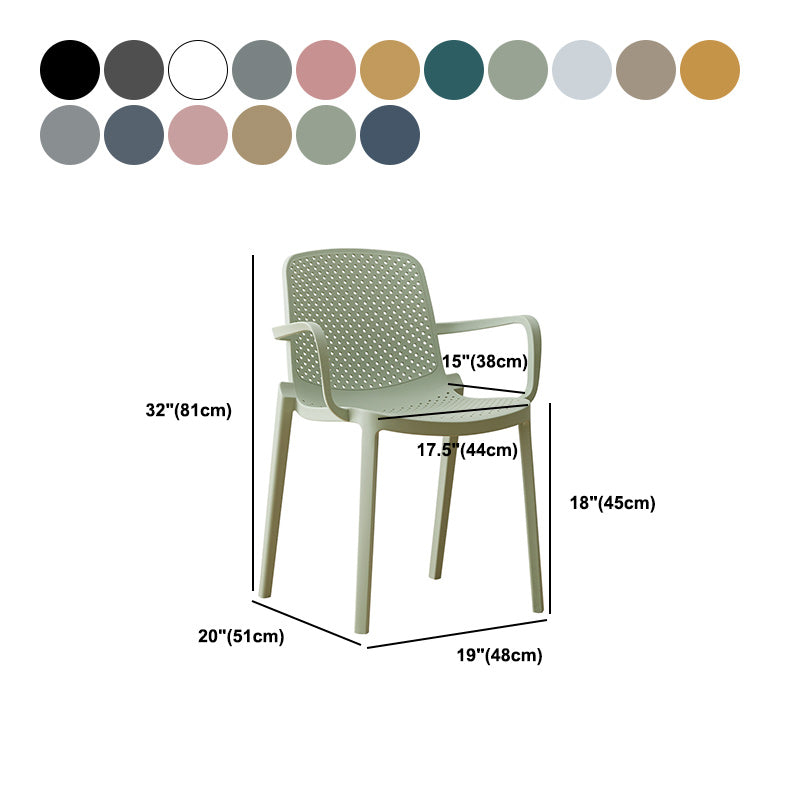 Modern Plastic Chair Parsons Chair in Matte Finish for Kitchen