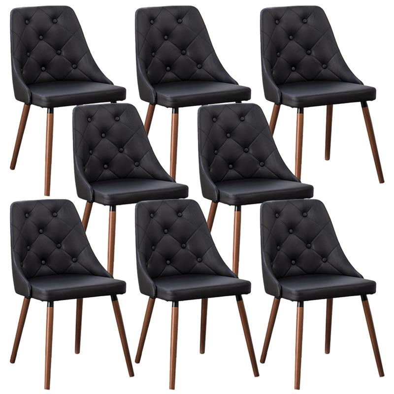 Modern PU Leather Dining Chairs Parsons Chair in Matte Finish for Indoor