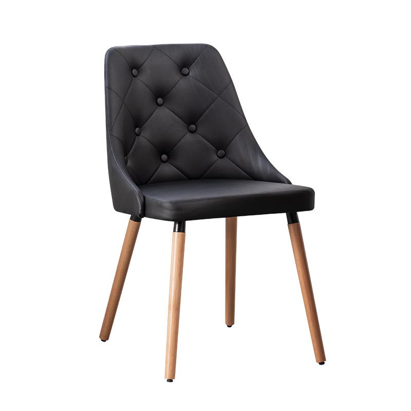 Modern PU Leather Dining Chairs Parsons Chair in Matte Finish for Indoor