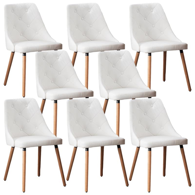 Modern PU Leather Dining Chairs Parsons Chair in Matte Finish for Indoor