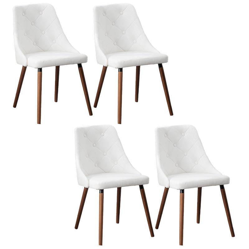 Modern PU Leather Dining Chairs Parsons Chair in Matte Finish for Indoor