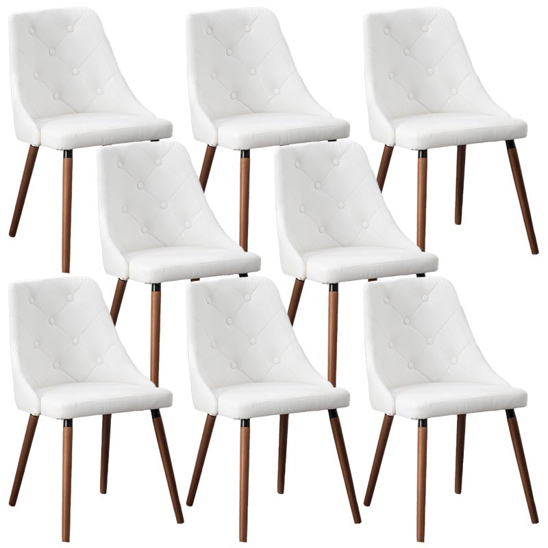 Modern PU Leather Dining Chairs Parsons Chair in Matte Finish for Indoor