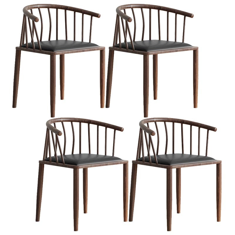 Windsor Back Metal Arm Chair Contemporary Kitchen Dining Chair