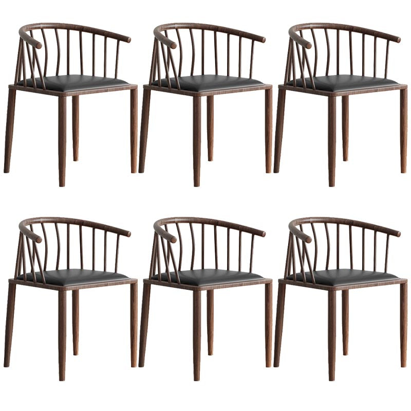 Windsor Back Metal Arm Chair Contemporary Kitchen Dining Chair