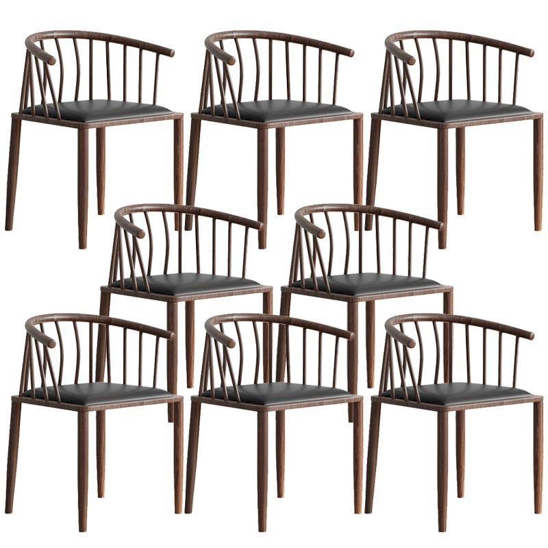 Windsor Back Metal Arm Chair Contemporary Kitchen Dining Chair