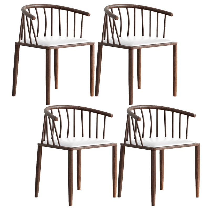 Windsor Back Metal Arm Chair Contemporary Kitchen Dining Chair