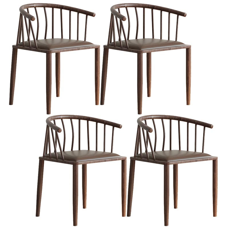 Windsor Back Metal Arm Chair Contemporary Kitchen Dining Chair