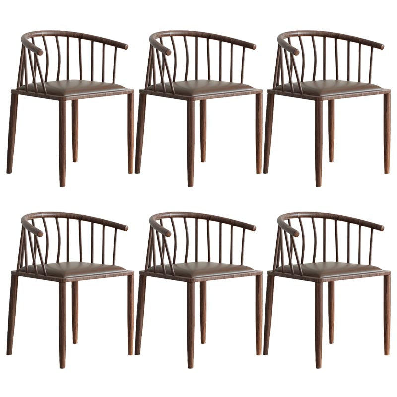 Windsor Back Metal Arm Chair Contemporary Kitchen Dining Chair