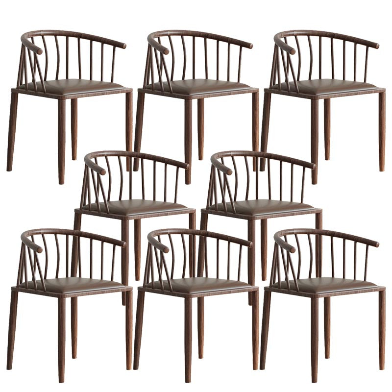 Windsor Back Metal Arm Chair Contemporary Kitchen Dining Chair