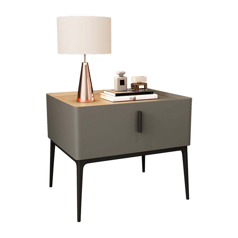 Mid-Century Modern 19-inch Tall Night Table 4 Legs Nightstand with 1 Drawer