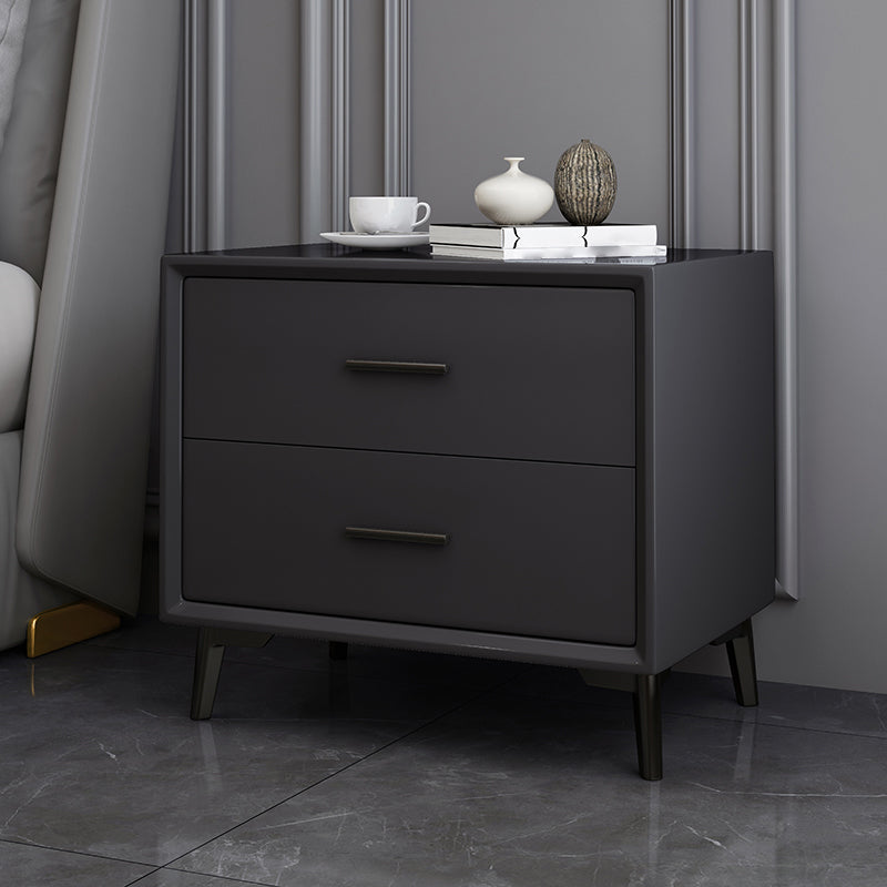 Contemporary Nightstand with Drawer Rectangular Top Night Table