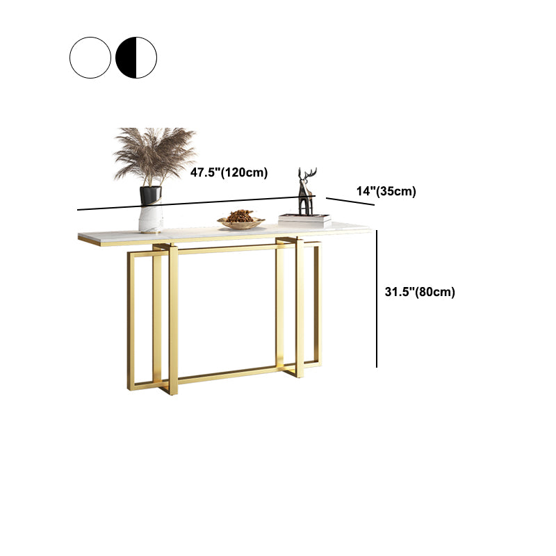 14" H * 31" H Stone  Hallway Console Sofa Table, Rectangular Sofa Table