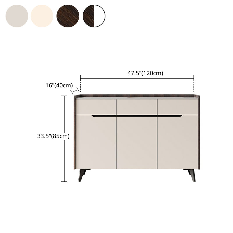 Rectangle Sideboard Cabinet Luxury Sintered Stone Sideboard with Drawers and Doors