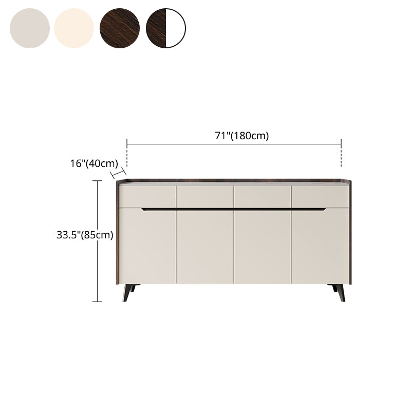 Rectangle Sideboard Cabinet Luxury Sintered Stone Sideboard with Drawers and Doors