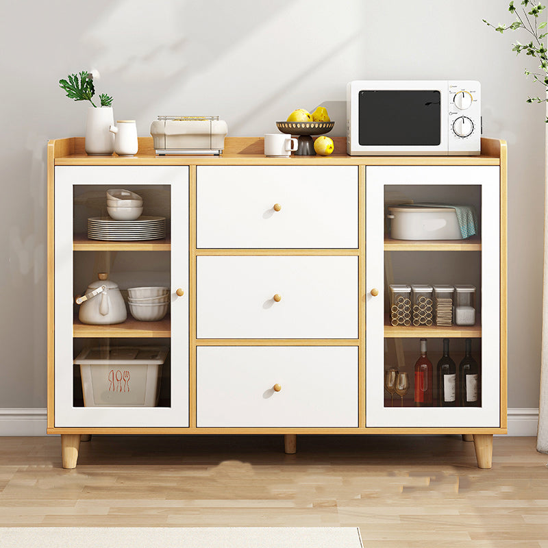 Contemporary Sideboard Engineered Wood Dining Sideboard Table with Storage