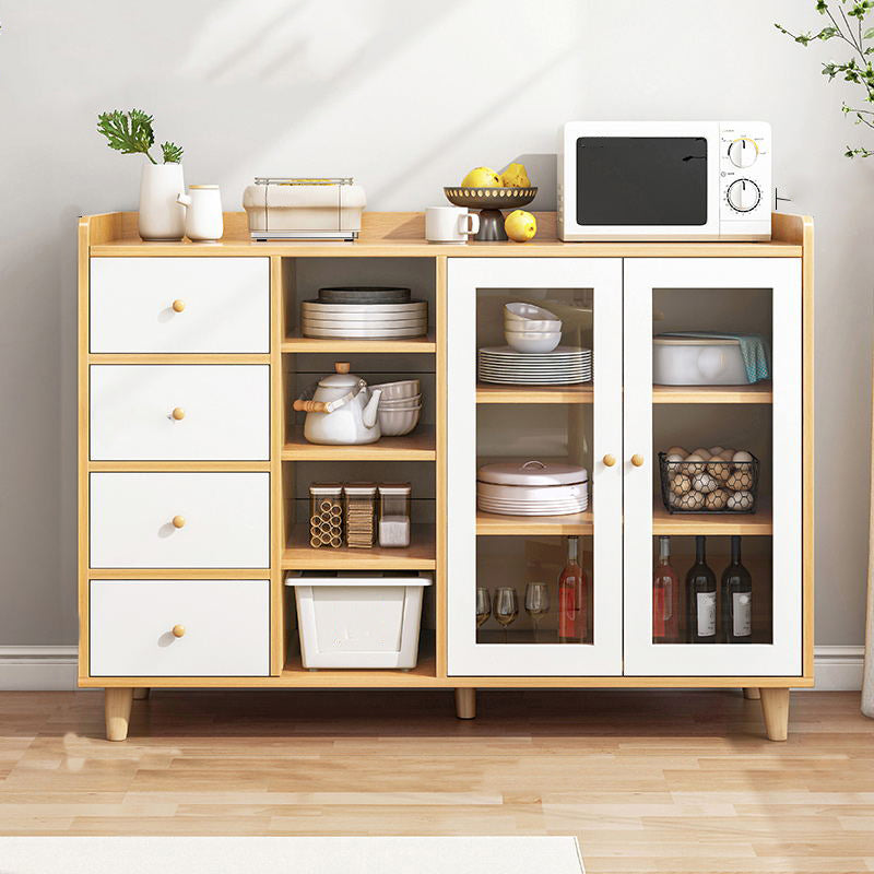 Contemporary Sideboard Engineered Wood Dining Sideboard Table with Storage