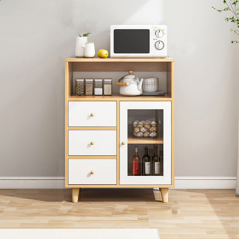 Contemporary Sideboard Engineered Wood Dining Sideboard Table with Storage