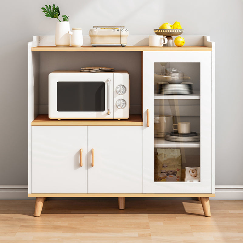 Contemporary Sideboard Engineered Wood Dining Sideboard Table with Storage