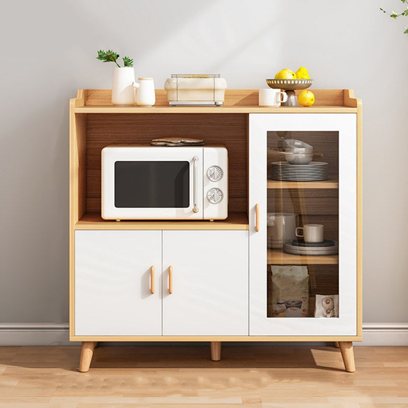 Contemporary Sideboard Engineered Wood Dining Sideboard Table with Storage