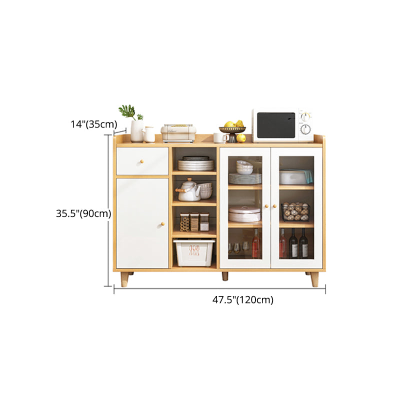 Contemporary Sideboard Engineered Wood Dining Sideboard Table with Storage