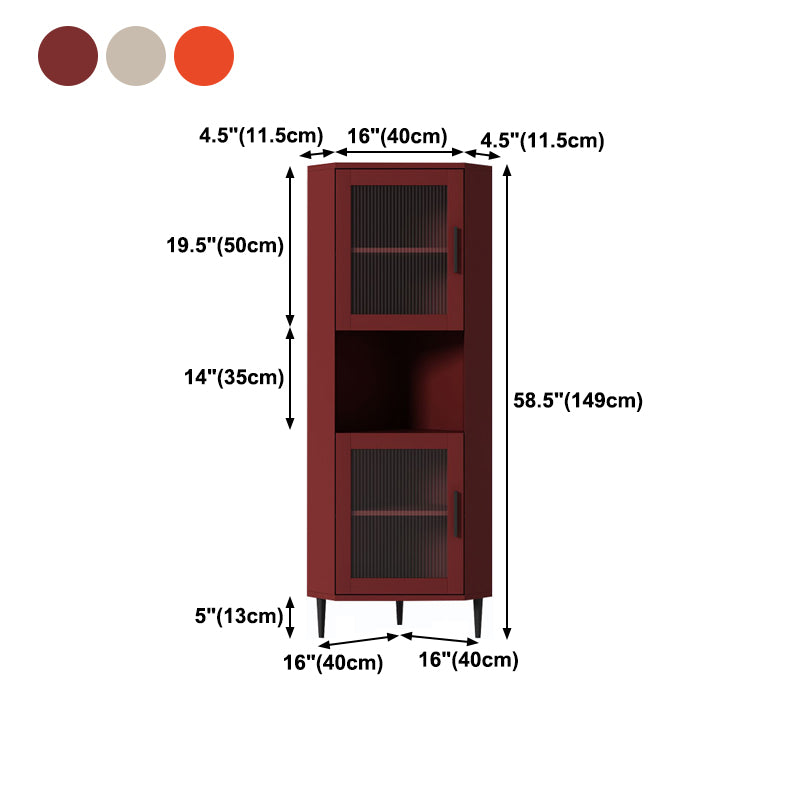 Modern MDF Server Buffet Living Room Glass Doors Cabinet Buffet for Home