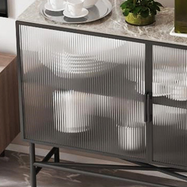 Modern Style Sideboard with Metal Legs Storage Sideboard for Kitchen Bar