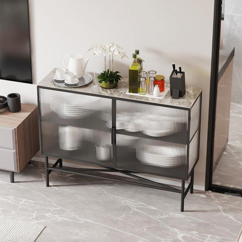 Modern Style Sideboard with Metal Legs Storage Sideboard for Kitchen Bar