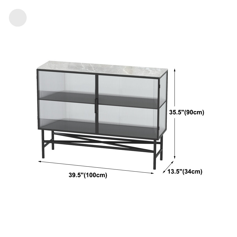 Modern Style Sideboard with Metal Legs Storage Sideboard for Kitchen Bar