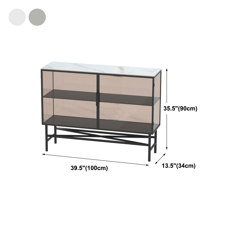 Modern Style Sideboard with Metal Legs Storage Sideboard for Kitchen Bar