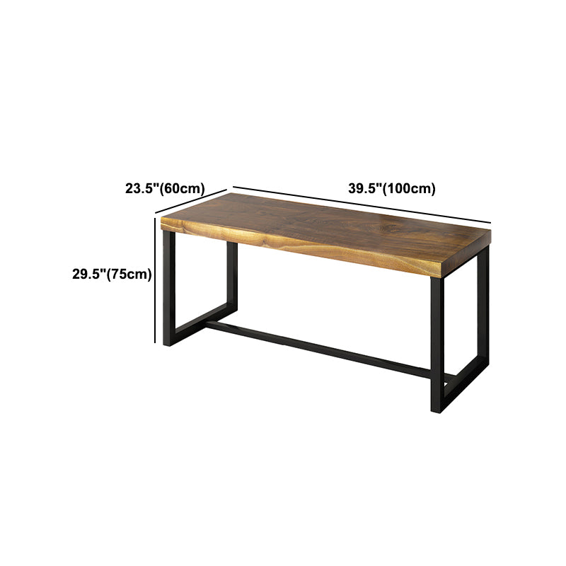 Industrial Rectangular Writing Desk Solid Wood Office Desk for Home