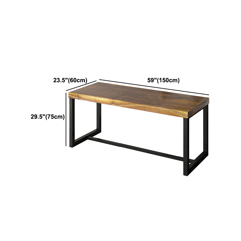 Industrial Rectangular Writing Desk Solid Wood Office Desk for Home