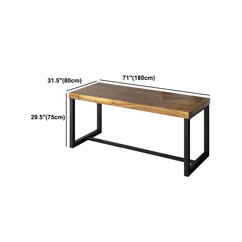 Industrial Rectangular Writing Desk Solid Wood Office Desk for Home