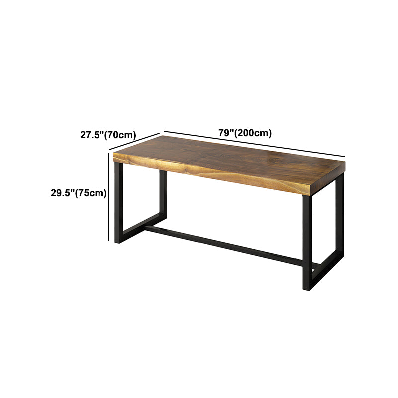 Industrial Rectangular Writing Desk Solid Wood Office Desk for Home