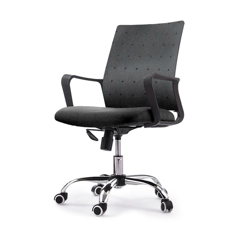 Modern Style Swivel Task Chair Tilt Mechanism Office Chair with Fixed Arms