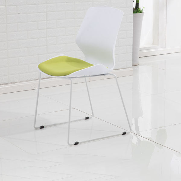 Middle Back Desk Chair with Sponge Cushion Plastic Back Office Chair