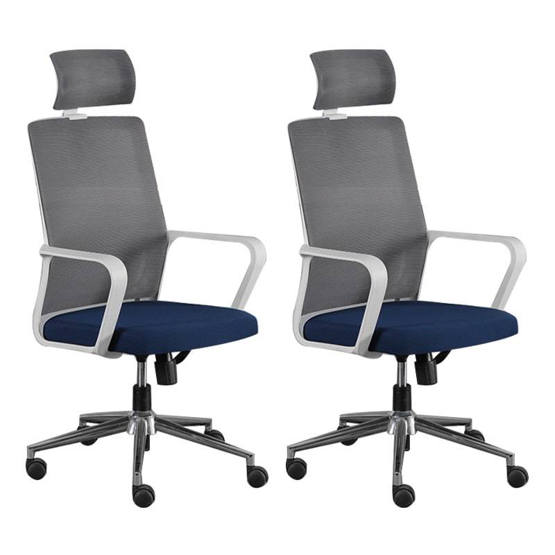 Contemporary Style Office Chair Lumbar Support Mesh Desk Chair