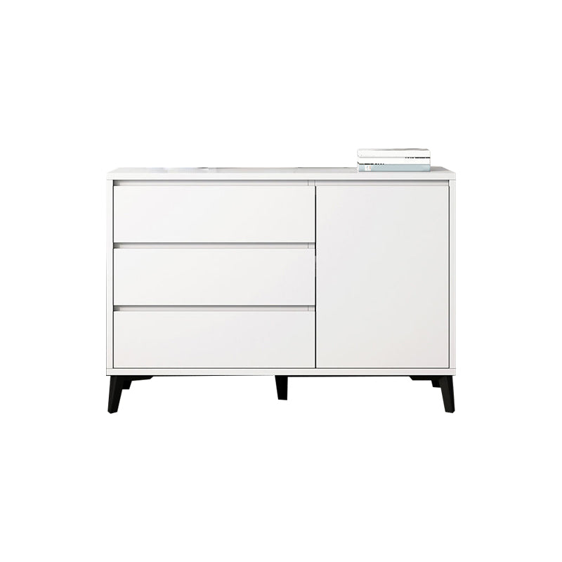 16" D Modern Storage Chest Wooden Storage Chest Dresser in White and Grey