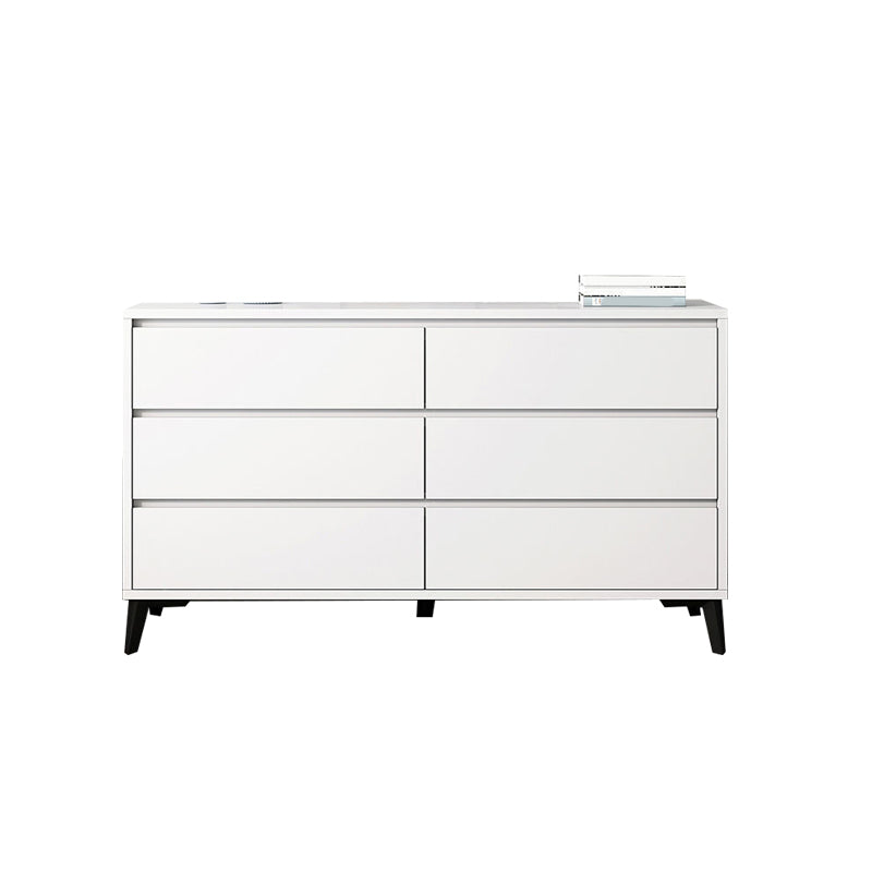 16" D Modern Storage Chest Wooden Storage Chest Dresser in White and Grey