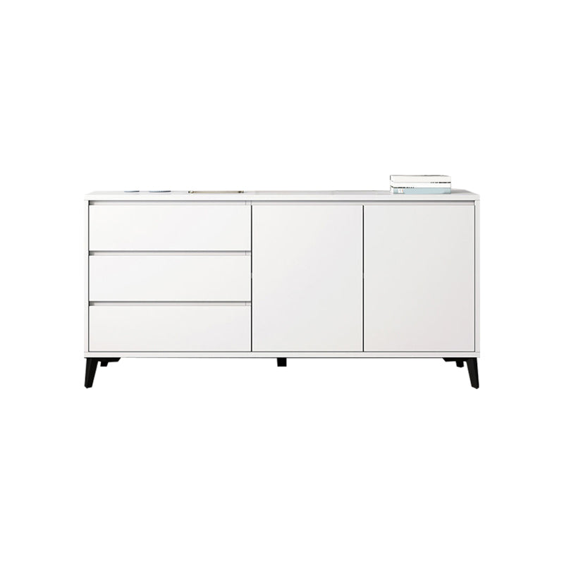 16" D Modern Storage Chest Wooden Storage Chest Dresser in White and Grey