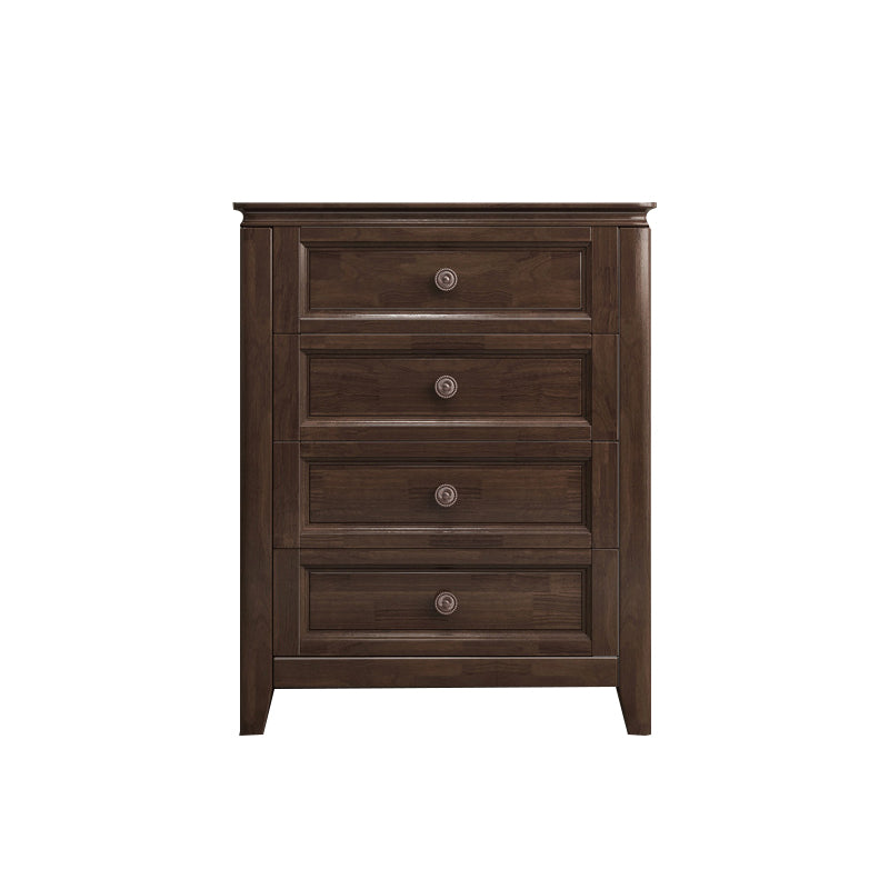 Traditional Style Chest Brown Bedroom Storage Chest with Multi Drawers