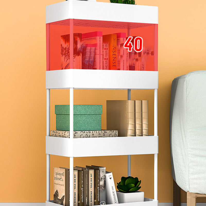 Modern Plastic Bookcase, Plastic Bookshelf for Any Room, 16" L