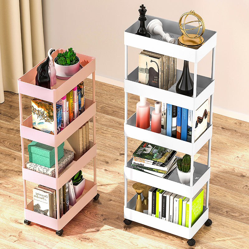 Modern Plastic Bookcase, Plastic Bookshelf for Any Room, 16" L