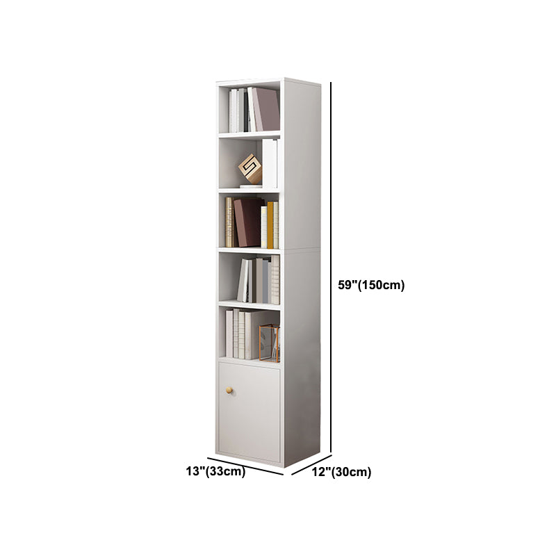 Closed Wooden Bookcase Modern Minimalist Home Corner Bookshelf